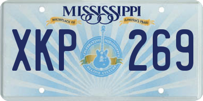 MS license plate XKP269