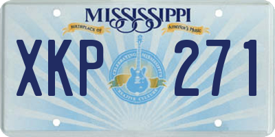 MS license plate XKP271
