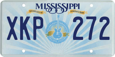 MS license plate XKP272