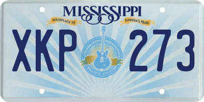MS license plate XKP273