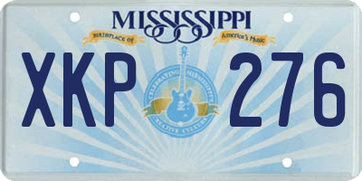 MS license plate XKP276