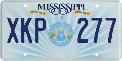MS license plate XKP277