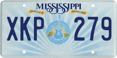 MS license plate XKP279