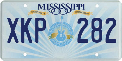 MS license plate XKP282