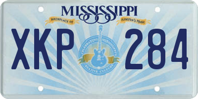 MS license plate XKP284