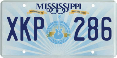 MS license plate XKP286