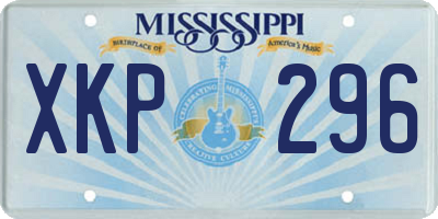 MS license plate XKP296