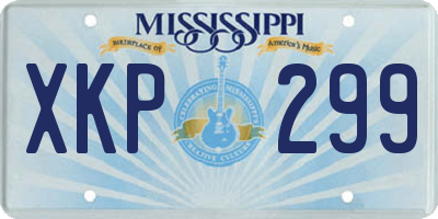 MS license plate XKP299