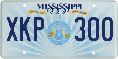 MS license plate XKP300