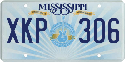 MS license plate XKP306