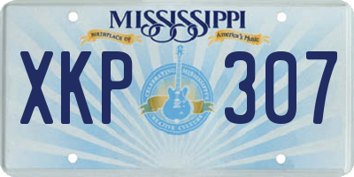 MS license plate XKP307