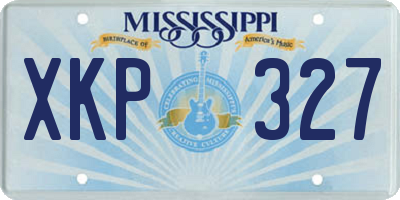 MS license plate XKP327