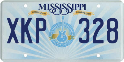 MS license plate XKP328