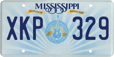 MS license plate XKP329