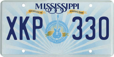 MS license plate XKP330