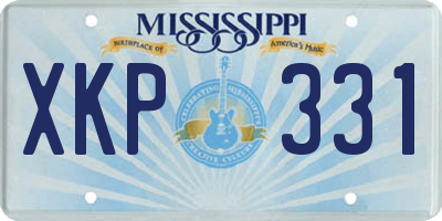MS license plate XKP331