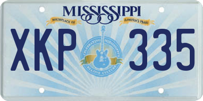 MS license plate XKP335