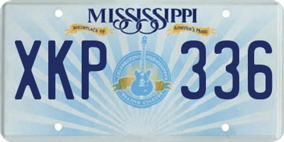 MS license plate XKP336