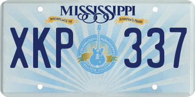 MS license plate XKP337
