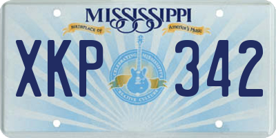 MS license plate XKP342