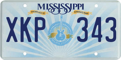 MS license plate XKP343