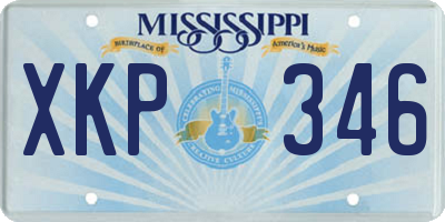 MS license plate XKP346