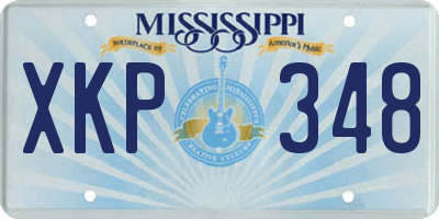 MS license plate XKP348