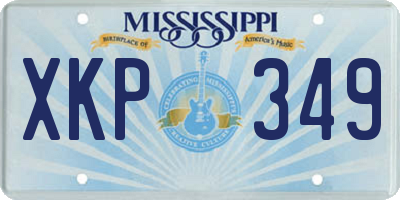 MS license plate XKP349