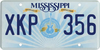 MS license plate XKP356