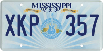 MS license plate XKP357