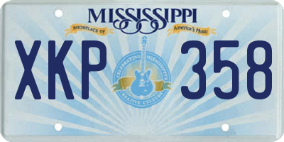 MS license plate XKP358