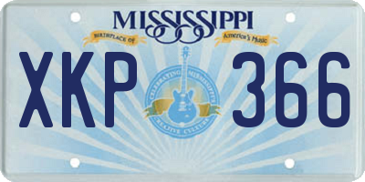 MS license plate XKP366