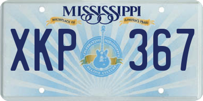 MS license plate XKP367