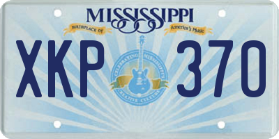 MS license plate XKP370