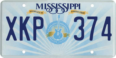 MS license plate XKP374