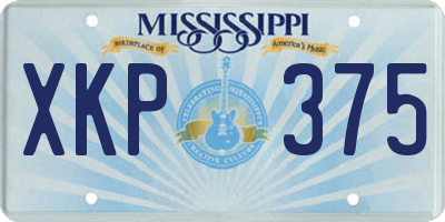 MS license plate XKP375