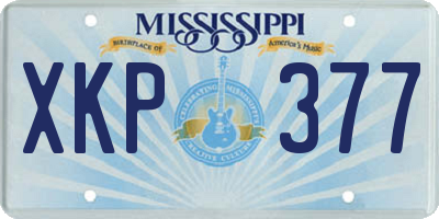 MS license plate XKP377