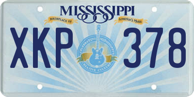 MS license plate XKP378