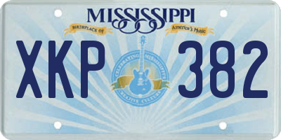 MS license plate XKP382