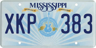 MS license plate XKP383