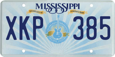 MS license plate XKP385