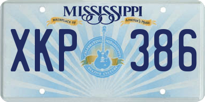 MS license plate XKP386