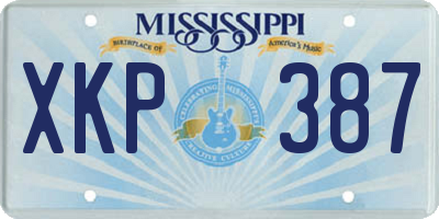 MS license plate XKP387