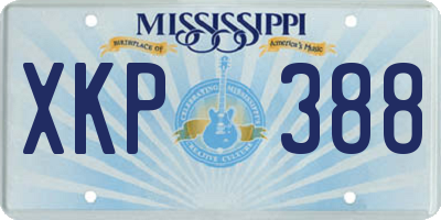 MS license plate XKP388