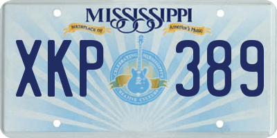 MS license plate XKP389