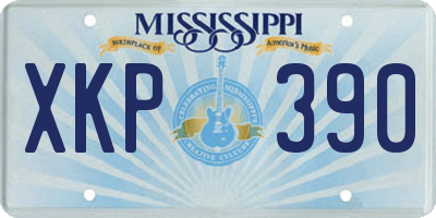 MS license plate XKP390