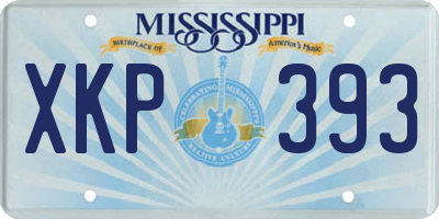 MS license plate XKP393