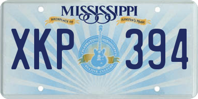 MS license plate XKP394