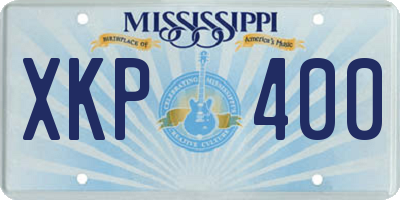 MS license plate XKP400