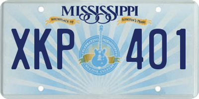 MS license plate XKP401